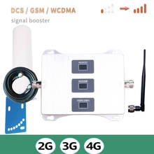 Amplificador de señal para teléfono móvil, repetidor GSM de tres bandas, DCS, WCDMA, 2g, 3G, 4G, 900, 1800, 2100 2024 - compra barato