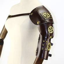 Punk Rock Gothic Cosplay Pirate Steampunk Palace Pu Leather Cone Nail Arm Armor 2024 - buy cheap