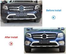 ABS Chrome Front Fog Lamp Light Cover Trim Stickers For Mercedes Benz GLC Class X253 GLC200 GLC 250 GLC300 2015-2017 2024 - buy cheap