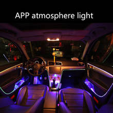 Led carro pé luz ambiente lâmpada de controle remoto sem fio vários modos automotivo interior luzes decorativas para benz w205 w203 2024 - compre barato