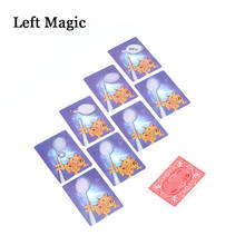 Colher conjunto de cartões-cartão truques de magia cartões especiais colher-mudando cartões close-up magia adereços gimmick toyschildren c2129 2024 - compre barato