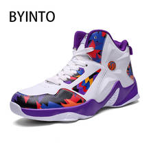 Male High Top Basketball Shoes Men Leather Purple Sneakers Outdoor Sport Boots Basket Ball Shoes Chaussure Homme Tenis Masculino 2024 - buy cheap