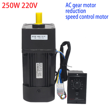 250W 220V AC gear motor deceleration speed control reversible motor 6RK250RGU-CF + speed governor 2024 - buy cheap