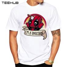 TEEHUB Men's New Fashion Funny Unicorn Design Short Sleeve T-Shirt Cool Tops Hipster T-Shirts 2024 - buy cheap