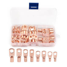 60PCS Copper Lug Ring Terminal Wire Connectors Ring Eyes for Battery Bare Cable Electric Wire Crimp Connector Kit with Box 2024 - buy cheap