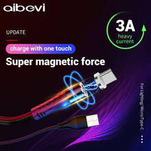 Aibevi Magnetic Micro USB Cable Type C For Samsung For iPhone 3A Fast Charging Magnet Cable USB C Cord Wire Mobile Phone Cables 2023 - buy cheap