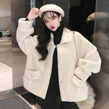 Women Winter Warm Shaggy Coat 2019 Fashion Faux Fur Coat Lamb Fur Jacket Ladies Basic Jacket Parka Outwear Blend Coat OS195 2024 - buy cheap