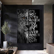 Wild Lion Letter Motivational Quote Art Posters and Prints on Canvas Painting Decorative Wall Art Picture for Office Home Decor 2024 - buy cheap