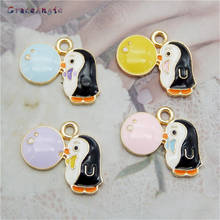 4pcs/lot Mix Animals Pendant Cute Enamel Penguin Bubble Charms Earrings Necklace Pendant Accessories Handmade DIY Crafts 2024 - buy cheap