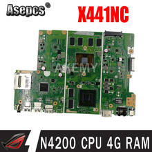 AKemy X441NC REV2.1 fit For ASUS X441NA X441N N4200 CPU Laptop motherboard 4GB memory GT810M test motherboard work 100% 2024 - buy cheap