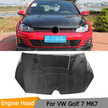 Capa de motor dianteiro automotivo, de fibra de carbono, para vw golf vii mk7 gti r 2003-2012 2024 - compre barato