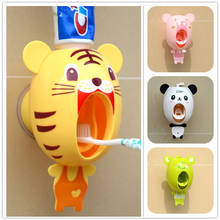 Exprimidor de pasta dental para niños, juego de accesorios de baño, dispensador automático de pasta de dientes, ventosa, soporte para cepillo de dientes 2024 - compra barato