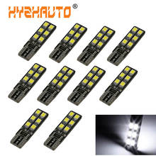 HYZHAUTO 10Pcs T10 W5W 194 168 2825 Car LED Light Canbus 3528 12-SMD White Red Ice Blue Bulbs For Auto Lamp 12V 2024 - buy cheap