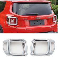 High Quality ABS Chrome Rear Taillight Cover Trim Guards Protector Bumper Car Accessories  for Jeep Renegade 2015 2016 2024 - buy cheap