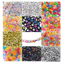 110pcs Mixed Letter Acrylic Beads Round Flat Alphabet Digital Cube Loose Spacer Beads For Jewelry Making Handmade Diy Bracelets 2024 - buy cheap