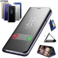 Кожаный чехол, прозрачный зеркальный флип-чехол для телефона Huawei P30 Pro, чехол для Huawei P30 Lite, чехол-книжка с подставкой P 30 2024 - купить недорого