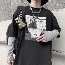 Camiseta de algodón con estampado de aminas para hombre y mujer, de manga larga Camiseta holgada, camiseta divertida de dibujos de Japón, ropa de calle para hombre y mujer 2024 - compra barato