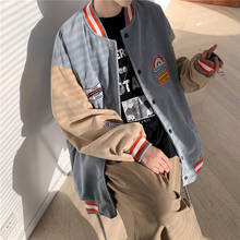 Wick-chaqueta de terciopelo de estilo Hong Kong para hombre, chaqueta holgada de color con personalidad, versión coreana de la tendencia en la ropa 2024 - compra barato