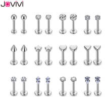 Jovivi 16G Stainless Steel Stud Earring Ear Studs Lip Studs Piercing Bijoux Jewelry Multi-used Body Piercing Jewellery 24 Pcs 2024 - buy cheap