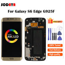 AMOLED For SAMSUNG Galaxy S6 Edge LCD Screen G925F LCD With Touch Screen Digitizer Assembly + Frame Free Shipping 2024 - buy cheap