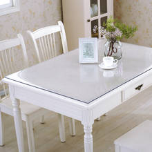 Toalhas de mesa do pvc toalhas de mesa impermeáveis transparentes com padrão de cozinha óleo de vidro macio pano almofadas casa têxtil 2024 - compre barato