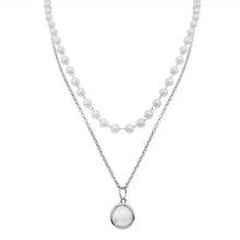 Gargantilla de perlas de Kpop para mujer, colgante de cadena de doble capa, joyería, regalo para niña, novedad de 2021 2024 - compra barato