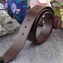 Cinturón de lujo sin hebilla para hombre, cinturón de cuero genuino, 38MM, 105-125CM, SP02 2024 - compra barato
