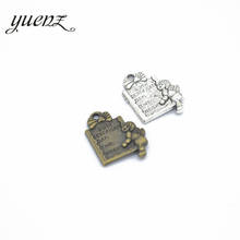 YuenZ-10 Uds. De alfabeto de aleación de Metal de color plata antigua, colgantes en inglés, accesorios de joyería Diy, 20x15mm, S214 2024 - compra barato