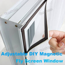 Tela magnética removível e lavável, janela ajustável, faça você mesmo, rede mosquiteira, malha personalizável 2024 - compre barato