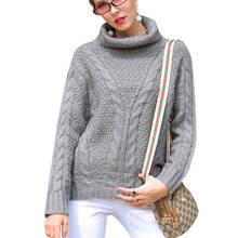 Turtleneck Women Sweater Autumn Winter Warm Long Sleeve Jumper 2019 Knitted Loose Fashion Pullover Femme 2024 - buy cheap
