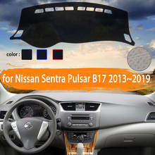 Capa de painel de carro para nissan sentra pulsar, capa automotiva para painel, acessório com proteção contra o sol, para modelos b17 2013 a 2019 2024 - compre barato