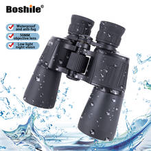 Boshile-prismáticos de alta potencia HD, binoculares impermeables con visión nocturna y poca luz, para turismo al aire libre y caza, 20x50 2024 - compra barato