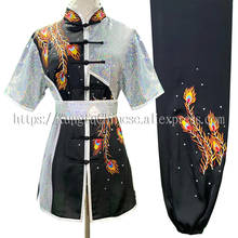 Chinese wushu uniform Kungfu clothing Martial arts suit Phoenix Embroidery clothes costume for male female girl boy kids adults 2024 - buy cheap