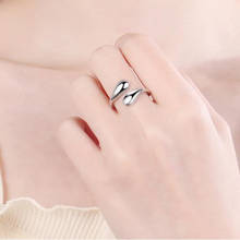 Prata chapeado simples gota de água personalidade anel ajustável jóias finas para feminino cor prata festa elegante acessórios 2024 - compre barato