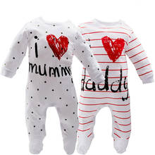 Infant Baby Clothes Girl Boys Long Sleeve I LOVE Daddy Mummy Baby Rompers Babygrow Sleepsuits Baby Romper bodysuit outfit  D30 2024 - buy cheap