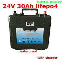 Bateria lifepo4 à prova d'água, 24v, 30ah, bateria sem 24v, 50ah, lipo, para 500w, potência de backup externo, motor ev + carregador 2024 - compre barato