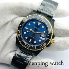 Bliger 40mm Men's High Quality Mechanical Watch Black PVD case Sapphire Glass Luminous 24 Jewelry NH35 Movement Automatic Watch 2024 - buy cheap