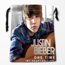 Custom Justin Bieber Drawstring Bags Dust-Proof Fashion Print Fabric Storage Bags Boys Girls Birthday Gift Bag Size 18X22cm 0331 2024 - buy cheap