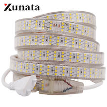 2835 LED Strip Waterproof IP67 276 LEDs/m Three Row 120LEDs/m White /Warm White Flexible Tape Ribbon LED Light Strip 220V 1m-20m 2024 - buy cheap
