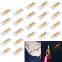Conjunto de agulhas descartáveis esterilizadas para maquiagem permanente, cartucho de agulhas para tatuagem, acessório rl/rm/m1/rs, 10 unidades 2024 - compre barato