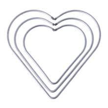 Сердце Металл Ловец снов кольцо «Ловец снов» макраме ремесло обруч DIY аксессуары 2024 - купить недорого