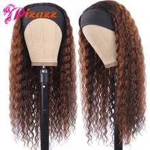 Pizazz #1B 30 Highlight HeadBand Wig Human Hair Wig None Lace Front Wigs for Black Women 150% Density Peruvian Deep Wave Wigs 2024 - buy cheap