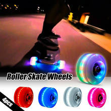 4 PCS Luminous Light Up Roller Skate Wheels Universal Double Row Roller  Four-wheel roller skates Skates Accessories 2024 - buy cheap