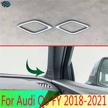 For Audi Q5 FY 2018 2019 Decorate Accessories ABS Chrome Matte Interior Front Door Triangle Cover Trim  A Pillar Trim Audio 2024 - buy cheap