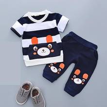 2021 New Children Cute T-shirt + Pants Baby Boys Summer Short Sleeved Clothes Children 0-1-2-3-4y Cartoon Suit Kids Sweatshirt 2024 - buy cheap