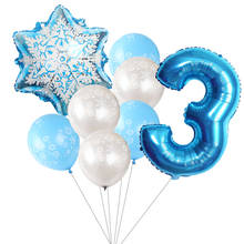 8pc/set frost snowflake latex helium balloon christmas birthday party decorations kids baby shower toy inflatable balloons 2024 - buy cheap