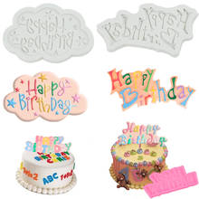 DIY Happy Birthday Letter Cookie Mould Silicone Fondant Chocolate Cake Molds For Birthday Party Cake Decor Kitchen Baking Tools 2024 - buy cheap