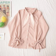 Camisa de lolita de estudiantes japoneses, camisa victoriana de celosía con Orejas de conejo, top gótico de chica kawaii, lolita 2024 - compra barato