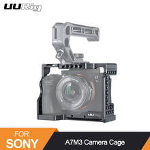 UURig клетка для камеры для Sony A73 A7R3 A7M3, стандартная БЫСТРОРАЗЪЕМНАЯ пластина Arca с верхней ручкой, крепление для холодной обуви, DSRL камера 2024 - купить недорого