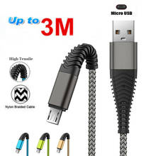 1 м 2 м 3 м высокая прочность Плетеный дизайн микро USB быстрая зарядка Телефон данных Кабель зарядного устройства для LG Android телефонов 2024 - купить недорого